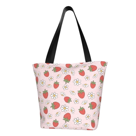 Bingfone Strawberry Floral Women Shoulder Tote Bags Casual Bag Ladies Shopping Handbag