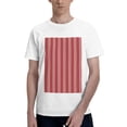 thumbnail image 1 of Bingfone Stripes Red White Men'S Loose Fit Short-Sleeve Pocket T-Shirt, 1 of 7