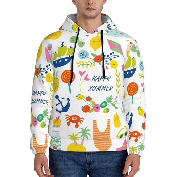 Bingfone Summer Animal Men'S Drawstring Hoodie Long Sleeve Pocket Sweatshirts-Xx-Large