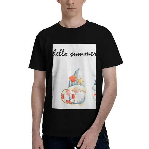 Bingfone Summer Gnome Men'S Loose Fit Short-Sleeve Pocket T-Shirt