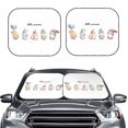 thumbnail image 1 of Bingfone Summer Gnome Print 2-Piece Sun Shade Front Windshield - Foldable Car Front Window Sunshades For Most Sedans Suv Truck - Large, 1 of 7