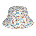 thumbnail image 1 of Bingfone Summer Stamp Bucket Hat for Men Women,Packable Reversible Printed Sun Hats,Fisherman Outdoor Travel Hiking Beach Caps, 1 of 9