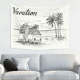thumbnail image 1 of Bingfone Summer Vacation Scene With Camping Van Tapestry Wall Hanging Decor For Living Room Bedroom Dorm Classroom Office Decor 29x37 Inch, 1 of 9