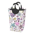 thumbnail image 1 of Bingfone Summer With Flamingo Laundry Hamper,Large Canvas Fabric Lightweight Storage Basket Toy Organizer Dirty Clothes Collapsible, 1 of 6