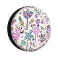 thumbnail image 1 of Bingfone Summer With Flamingo Spare Tire Cover Weatherproof Universal Wheel Protectors For Rv Camper Travel Trailer Suv Truck 16 Inch, 1 of 9
