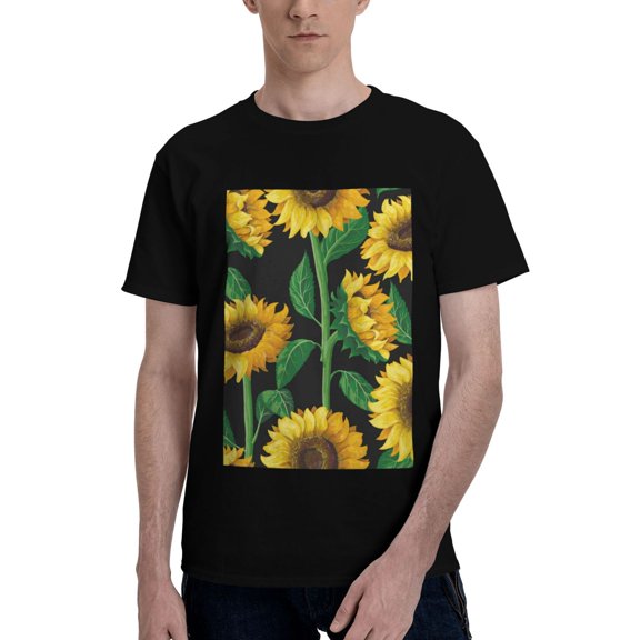Bingfone Sunflower 1 Men'S Loose Fit Short-Sleeve Pocket T-Shirt