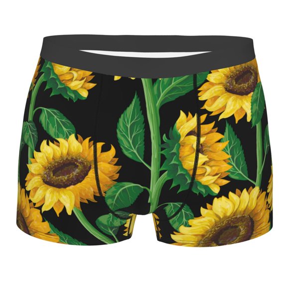 Bingfone Sunflower 1 Men'S Underwear - Casual Stretch Boxer Briefs-X-Large