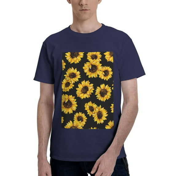 Bingfone Sunflower 6 Men'S Loose Fit Short-Sleeve Pocket T-Shirt