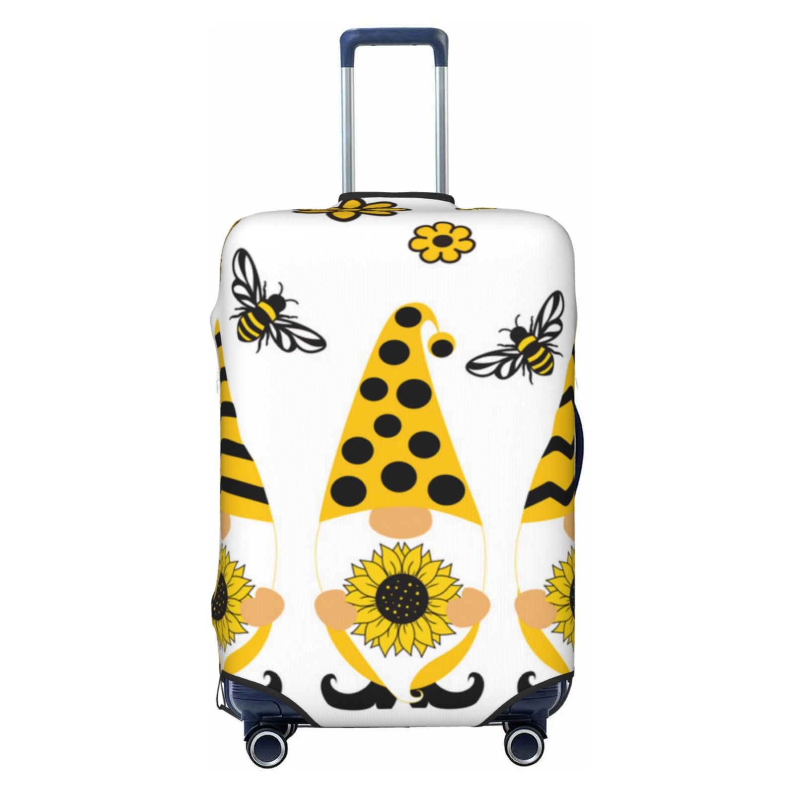 Bingfone Sunflower Gnome Luggage Cover Washable Suitcase Cover