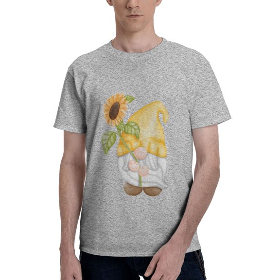 Bingfone Sunflower Gnomes5 Men'S Loose Fit Short-Sleeve Pocket T-Shirt