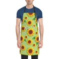 thumbnail image 1 of Bingfone Sunflower Leaves Apron Gifts For Men, Women Professional Grade Chef Apron for Kitchen,BBQ & Grill, 1 of 8