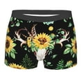 thumbnail image 1 of Bingfone Sunflower Skull Boho Watercolor Background Men'S Underwear - Casual Stretch Boxer Briefs-Medium, 1 of 9