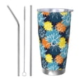 thumbnail image 1 of Bingfone Sunflowers for 20 Oz Stainless Steel Travel Mug Double Wall Water Coffee Cup for Home,Office, Outdoor Works Great for Ice Drinks and Hot Beverage-Straw Three-piece Set, 1 of 8