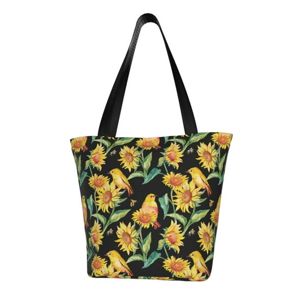 Bingfone Sunflowers And Bird Women Shoulder Tote Bags Casual Bag Ladies Shopping Handbag
