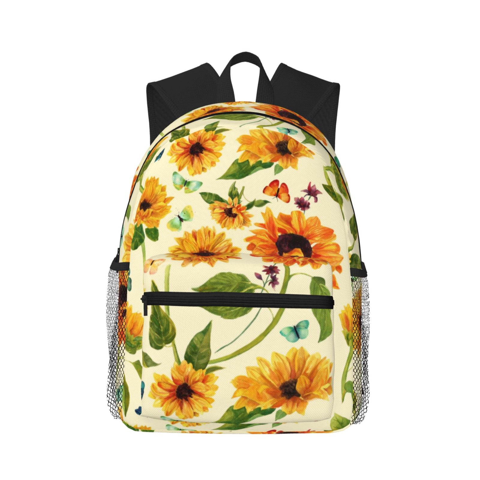 Bingfone Sunflowers And Butterflies Kids Backpack Girls And Boys