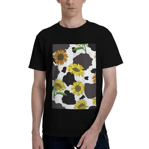 Bingfone Sunflowers Country Men'S Loose Fit Short-Sleeve Pocket T-Shirt