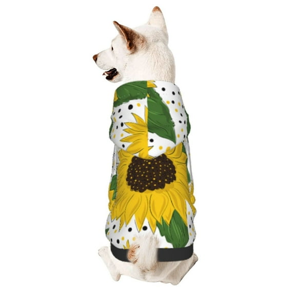 Bingfone Sunflowers Dog Clothes Hoodie, Pet Winter Coat,Puppy Sweatshirts For Small Dogs Boy Girl,Suitable For All Breeds-Large