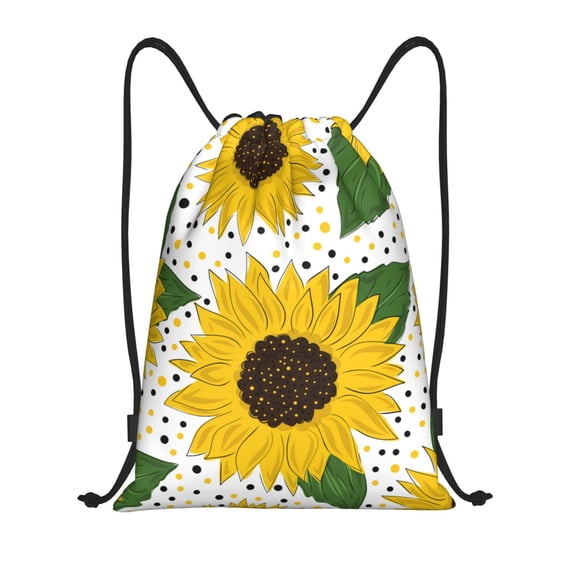 Bingfone Sunflowers Drawstrings Backpacks Bags For Men Women Gym Drawstrings Bag