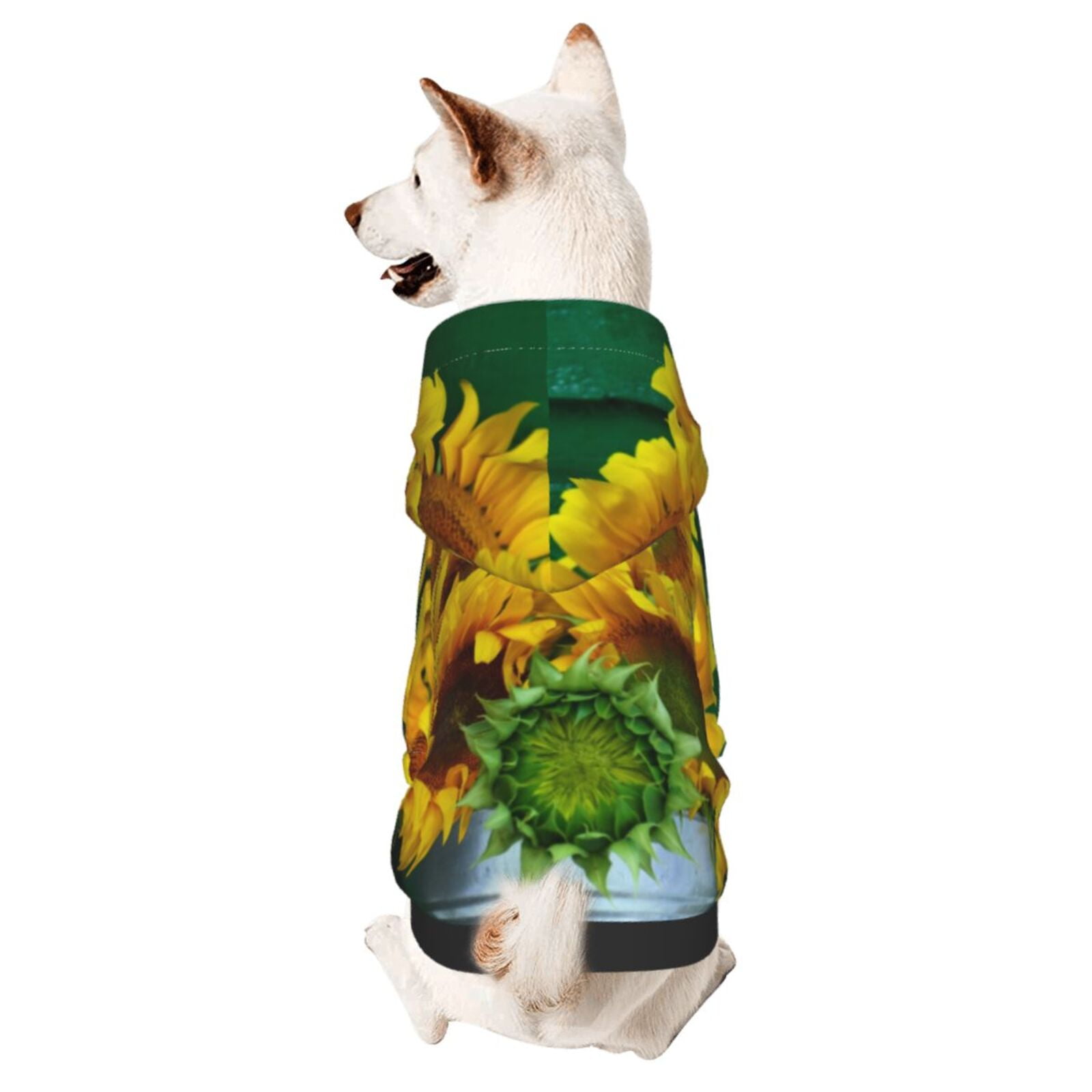 Bingfone Sunflowers In Bucket Dog Clothes Hoodie, Pet Winter Coat,Puppy Sweatshirts For Small