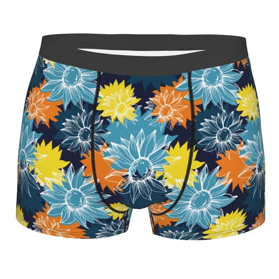 Bingfone Sunflowers Men's Underwear - Casual Stretch Boxer Briefs-XX-Large
