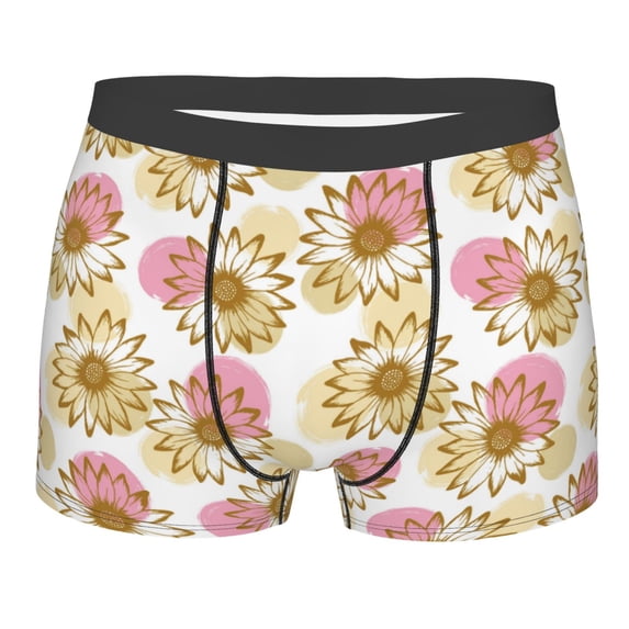 Bingfone Sunflowers Men's Underwear - Casual Stretch Boxer Briefs-