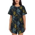 thumbnail image 1 of Bingfone Sunflowers Print Pajamas Sets for Women Soft Short-Sleeved Pjs with Lounge Shorts Two Piece Sleepwear, 1 of 8