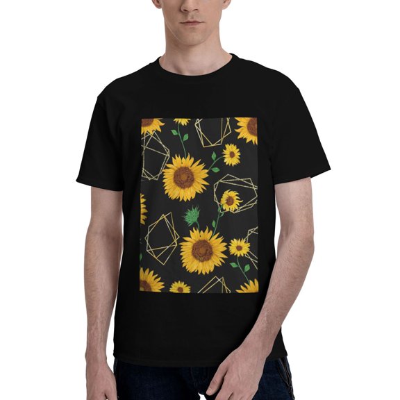 Bingfone Sunflowers3 Men'S Loose Fit Short-Sleeve Pocket T-Shirt