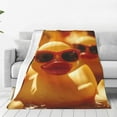 Bingfone Sunglasses Yellow Duck Print Flannel Fleece Blanket Throw