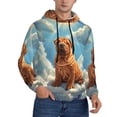 thumbnail image 1 of Bingfone Sunshine Cloud Bulldog Men's Drawstring Hoodie Long Sleeve Pocket Sweatshirts-Large, 1 of 6