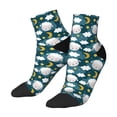 thumbnail image 1 of Bingfone Sweet Dream Lamb Design Patterned Men's Women's Casual Cotton Socks, 1 of 5