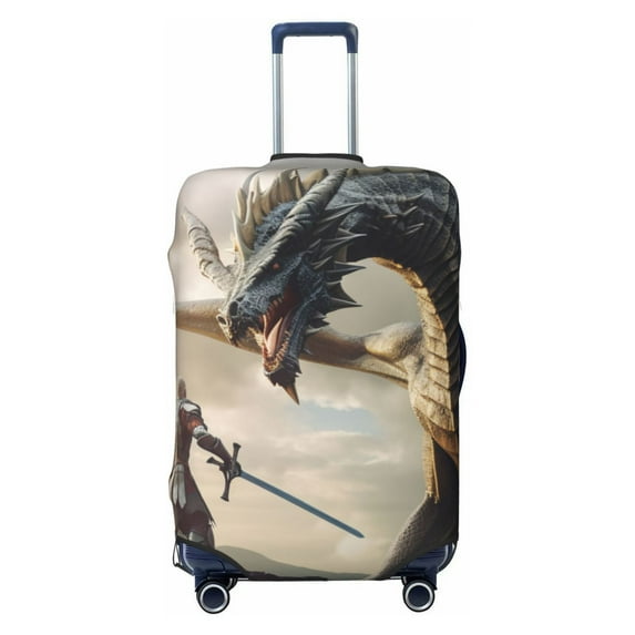 Bingfone Swordsman Cool Dragon Luggage Cover Washable Suitcase Cover Protector Anti-scratch Suitcase cover Fits 18-32 Inch Luggage (No luggage included)
