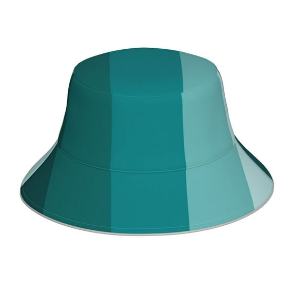 Bingfone Teal Color Bucket Hat for Men Women,Packable Reversible Printed Sun Hats,Fisherman Outdoor Travel Hiking Beach Caps