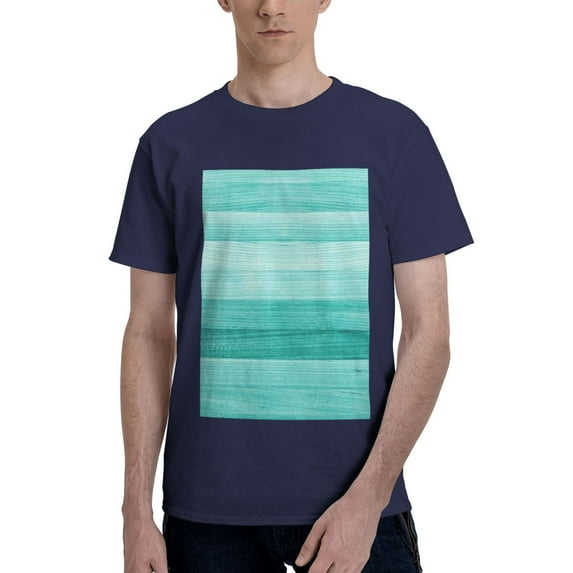 Bingfone Teal Turquoise Men'S Loose Fit Short-Sleeve Pocket T-Shirt