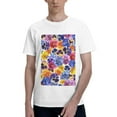 thumbnail image 1 of Bingfone The Garden Tricolor Pansy Flower Men'S Loose Fit Short-Sleeve Pocket T-Shirt, 1 of 7