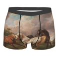 thumbnail image 1 of Bingfone Three Horses Oil Painting Men'S Underwear - Casual Stretch Boxer Briefs-Small, 1 of 9