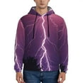 thumbnail image 1 of Bingfone Thunderstorm Violet Purple Men'S Drawstring Hoodie Long Sleeve Pocket Sweatshirts-Xx-Large, 1 of 9