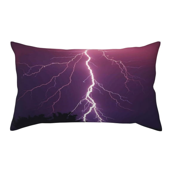 Bingfone Thunderstorm Violet Purple Printed Pillowcase 20x36 inches - Standard Pillow Cases with Envelope Closure,Gifts for Women Men