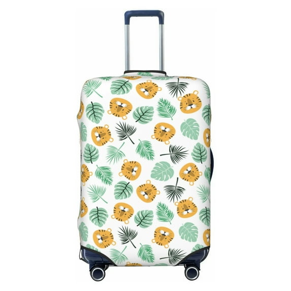 Bingfone Tiger Leaves Luggage Cover Washable Suitcase Cover Protector Anti-scratch Suitcase cover Fits 18-32 Inch Luggage