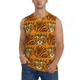 thumbnail image 1 of Bingfone Tiger Pattern Men's Tank Tops Workout Sleeveless Tee Shirts Running Beach Tanks for Men-Large, 1 of 8