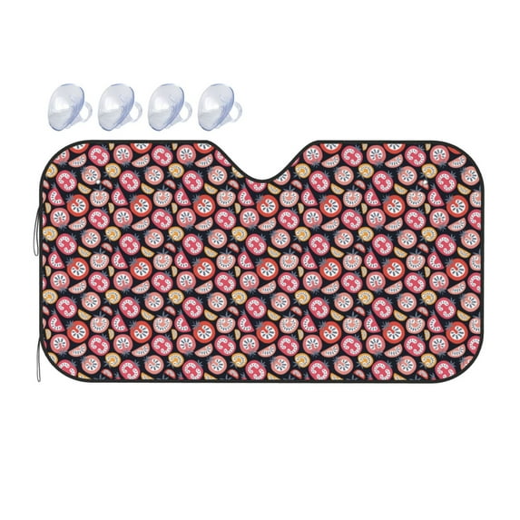 Bingfone Tomatoes Car Windshield Sunshade,Sun Foldable Sun Shield Sun Visor for Car - Medium