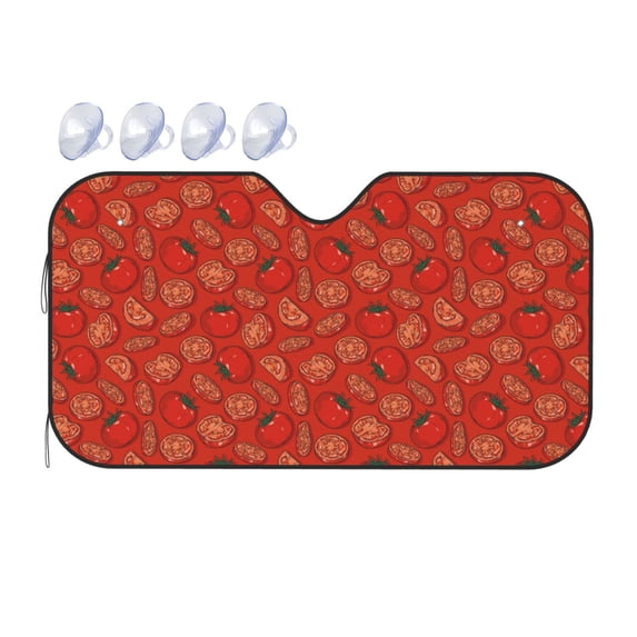 Bingfone Tomatoes Car Windshield Sunshade,Sun Foldable Sun Shield Sun Visor for Car - Small