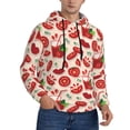 thumbnail image 1 of Bingfone Tomatoes Men's Drawstring Hoodie Long Sleeve Pocket Sweatshirts-3X-Large, 1 of 6
