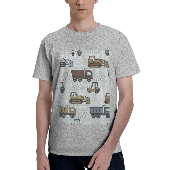 Bingfone Tractor And Dumper Men'S Loose Fit Short-Sleeve Pocket T-Shirt
