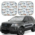 thumbnail image 1 of Bingfone Trains And Cactuse Windshield Sun Shade 2-Piece Foldable Car Front Window Sunshade for Most Sedans SUV Truck - Large, 1 of 7