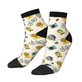 thumbnail image 1 of Bingfone Travel Elements Design Patterned Men's Women's Casual Cotton Socks, 1 of 5