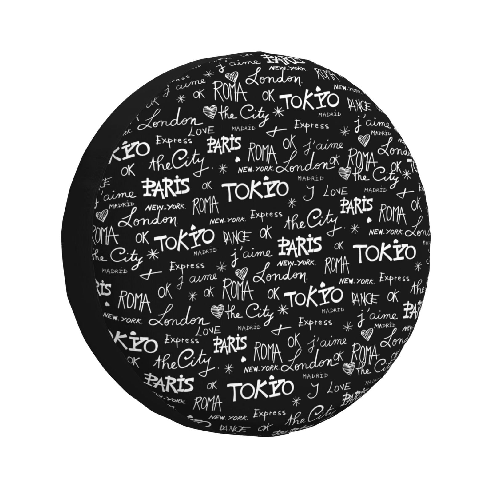 Bingfone Travel The World Spare Tire Cover Weatherproof Universal Wheel