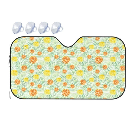 Bingfone Tree Palms Lemon Car Windshield Sunshade,Sun Foldable Sun Shield Sun Visor for Car - Small