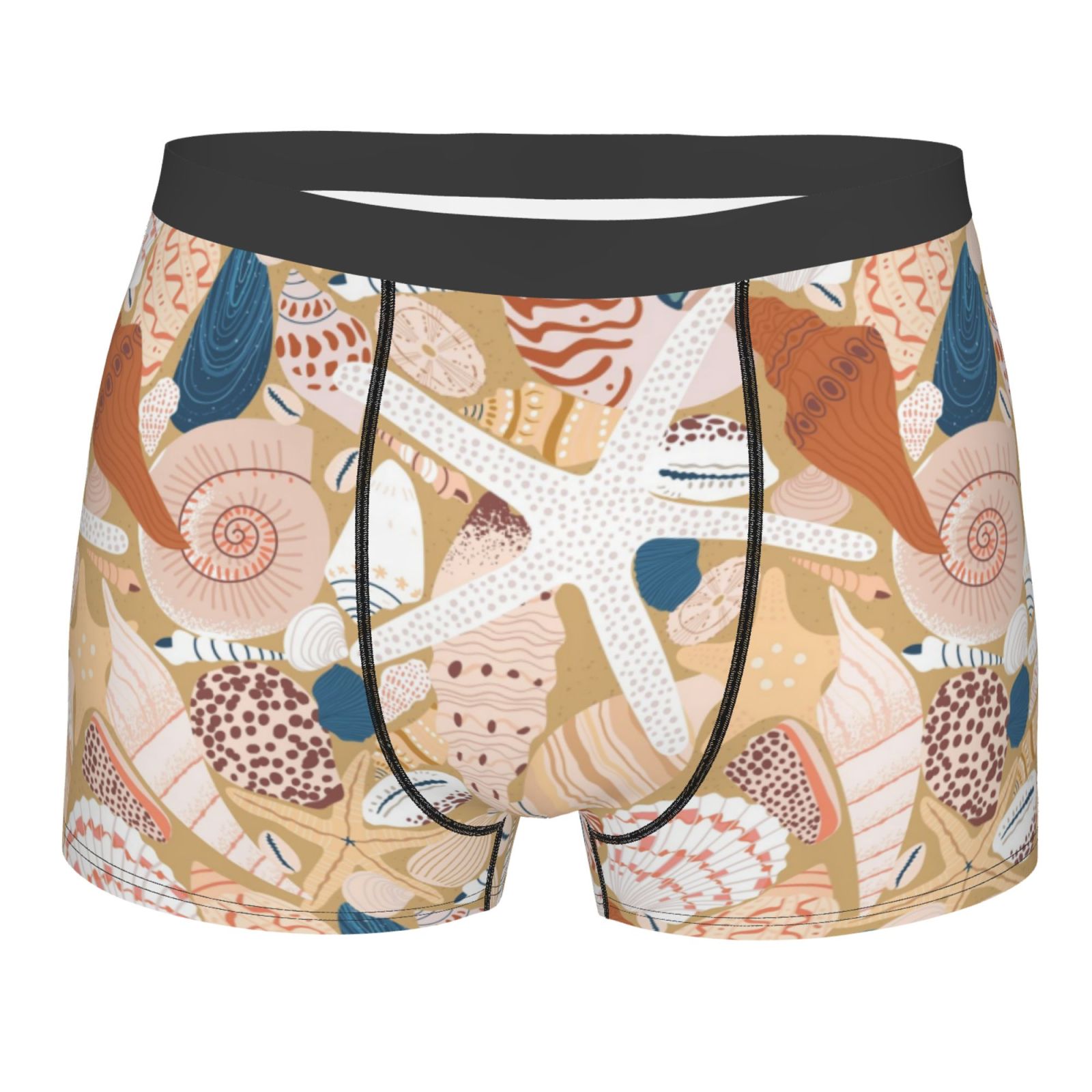 Tortoise Shell Boxer Bingfone Tropical Beach Sea Shell Men's Underwear - Casual Stretch ...