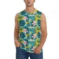 thumbnail image 1 of Bingfone Tropical Floral Pattern Men's Tank Tops Workout Sleeveless Tee Shirts Running Beach Tanks for Men-3X-Large, 1 of 8