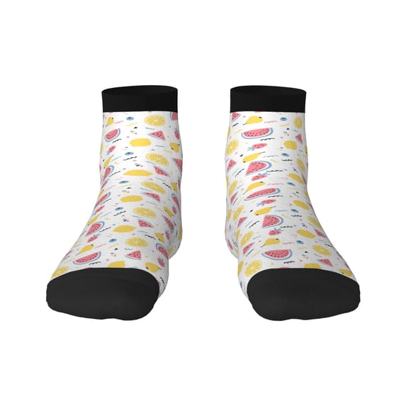 Bingfone Tropical Fruit Design Patterned Men'S Women'S Casual Cotton Socks